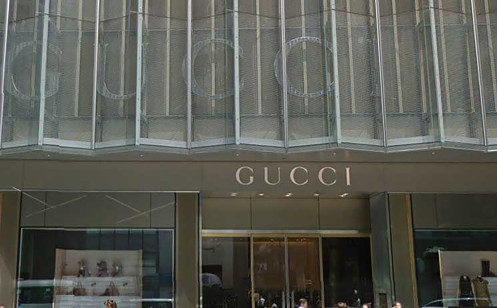 Gucci Flagship Store , custom rolled glass